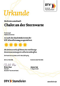 DTV Klassifizierung - Chalet an der Sternwarte